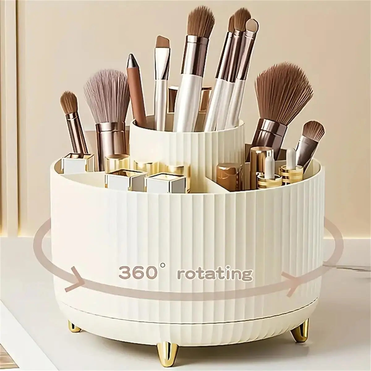 Boite à maquillage rotative 360°