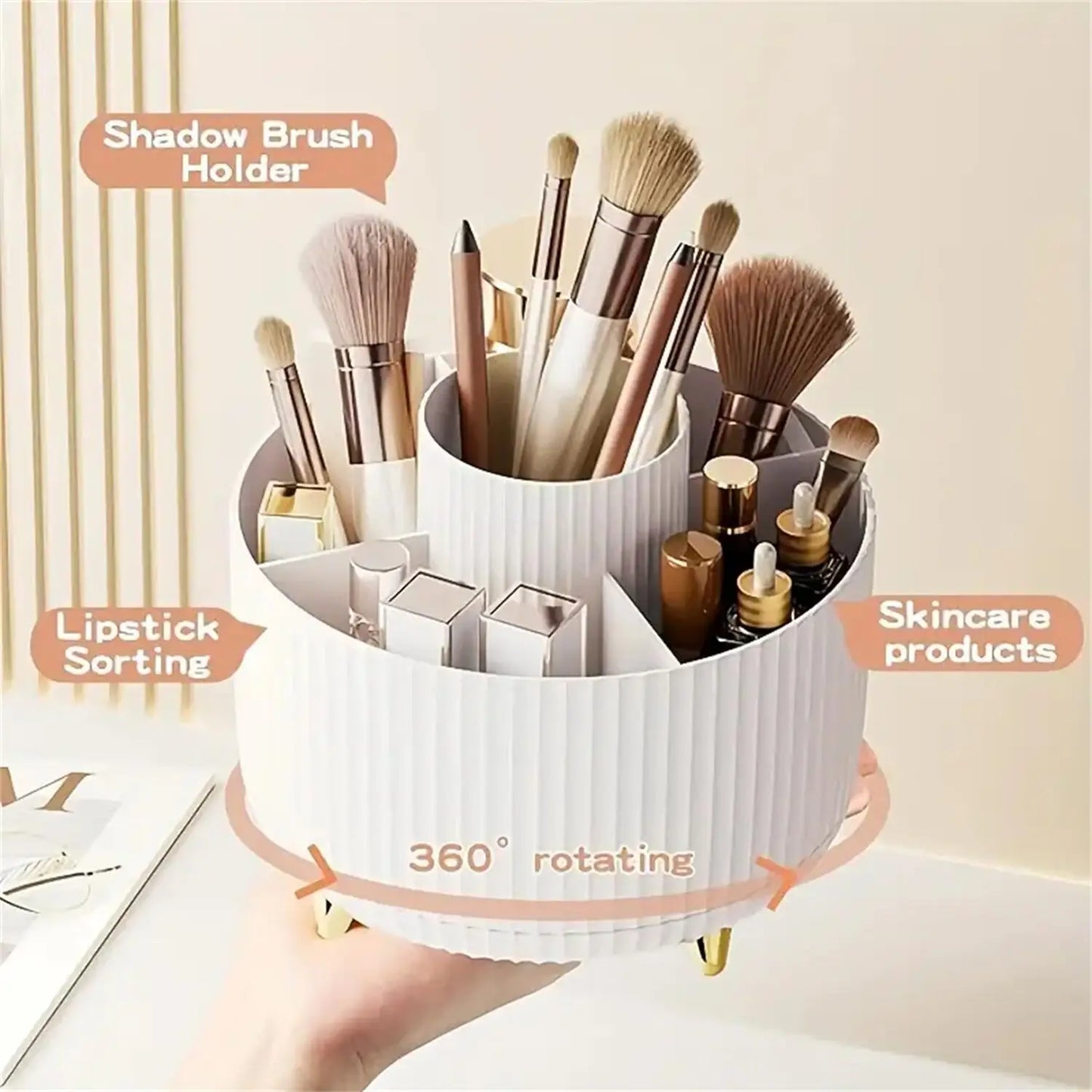 Boite à maquillage rotative 360°
